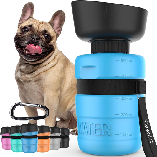 Pet Water Bottle for Dogs, Dog Water Bottle Foldable, Dog Travel Water Bottle, Dog Water Dispenser, Lightweight & Convenient for Travel BPA Free