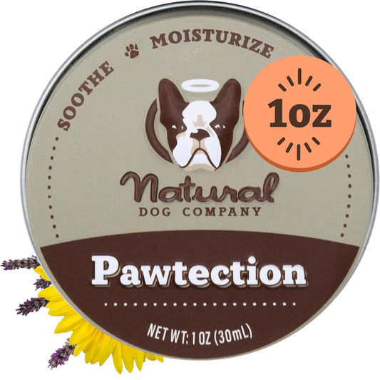 Pawtection, 1 Oz Tin, Veterinarian-Approved, All-Natural Dog Paw Balm and Moisturizer, Nourishing Dog Paw Protector for Rough Terrain and Harsh Temperatures